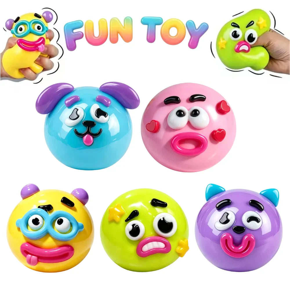 In Stock 5 Styles Smushers Curiosities Dog Face Swap Squishy Toy Squeeze Toys Stress Relief Decompression DIY Toys