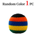 Hacky Sack Rainbow Striped Handmade Knitted Soft Durable Outdoor Sports Juggling Balls Playground Party Group Games Activities
