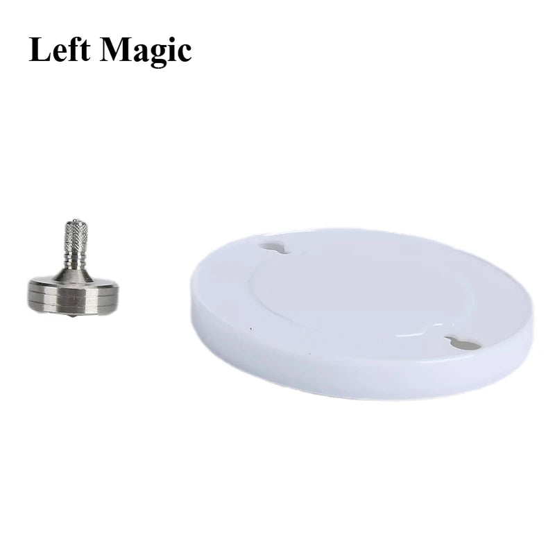 Schulte Forever Edc Metal Spinning Top Magic Tricks with Base Inception for Exquisite Collection Decor Stainless Steel Flip