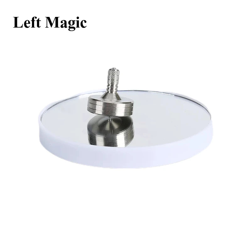 Schulte Forever Edc Metal Spinning Top Magic Tricks with Base Inception for Exquisite Collection Decor Stainless Steel Flip