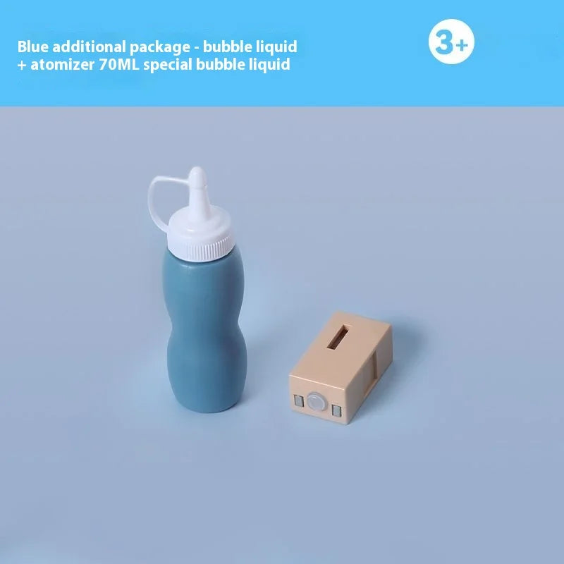 Smog Bubble Machine with Portable Bubble Blower Includes Bubble Water Bottles Children'S Birthday Gifts Outdoor Entertainment