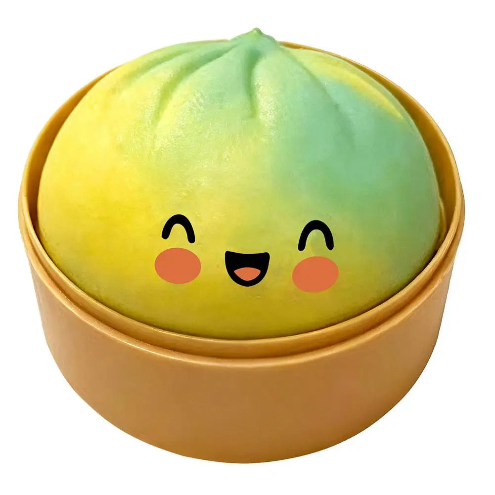 Glitter Slow Rising Dumpling Stress Relief Ball Steamed Bun Squishy Toy Stretchy Reusable Decompression Toy Office Travel Gift