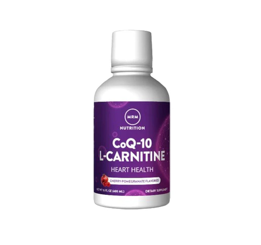 MRM Nutrition Coq-10 L-Carnitine Liquid | Cherry Pomegranate Flavored | Energy + Antioxidants | Naturally Derived Coq-10 | 32 Servings