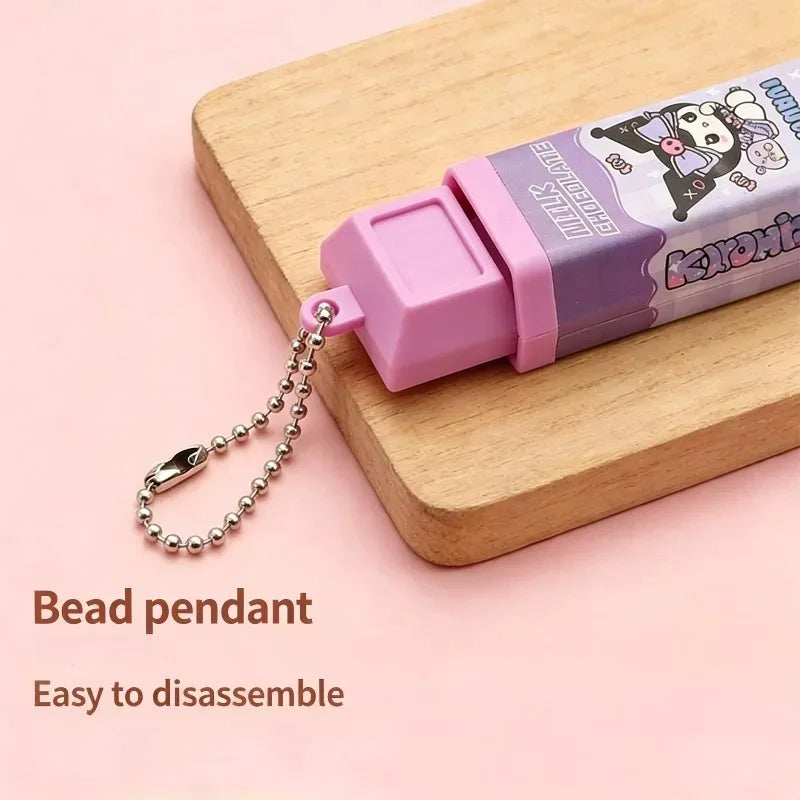 Simulation Chocolate Hello Kitty Kuromi Stress Relief Toy, Bendable Fidget Toy, Cute Keychain Pendant, Novelty Creative Gift