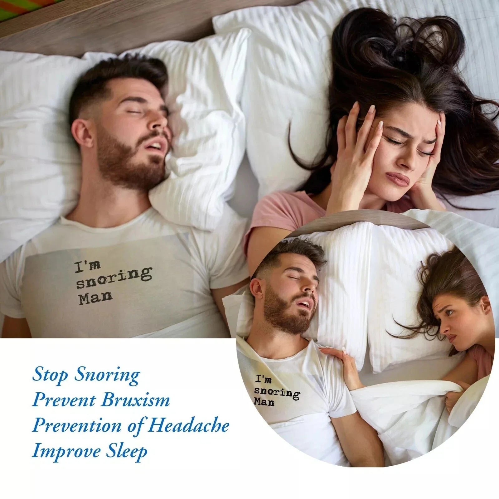 Stop Snoring Mouthpiece Sleep Apnea Guard Bruxism anti Snore Pure Grind Aid Tray
