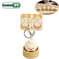 1-8PCS Cute Steamed Bun Squeeze Keychain Realistic Dimsum Design Soft Slow Rebound Decompression Fidget Ornament Stress Relief
