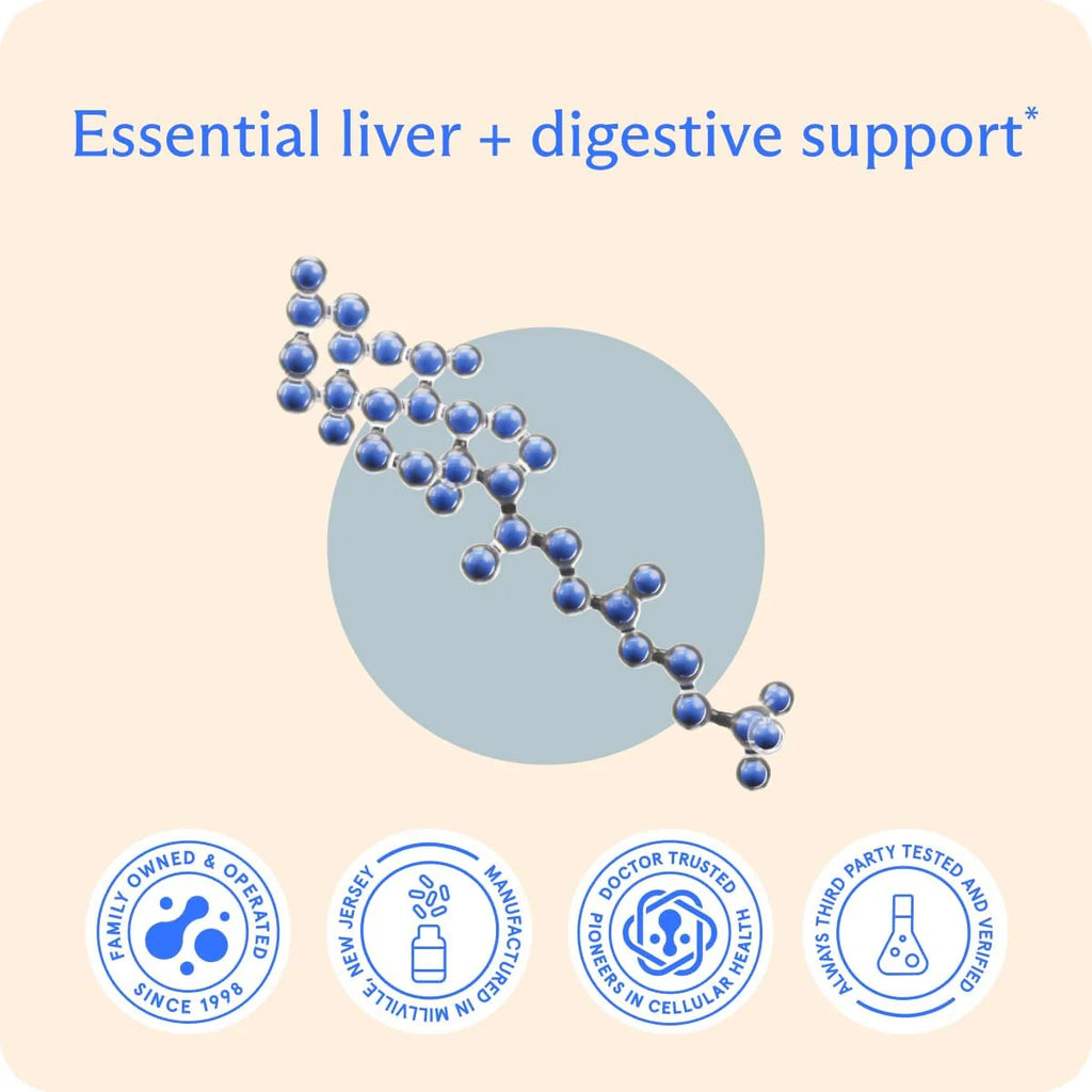 Bodybio TUDCA - Pure Tauroursodeoxycholic Acid Supplement - Support Bile Flow, Fat Metabolism & Liver Detox
