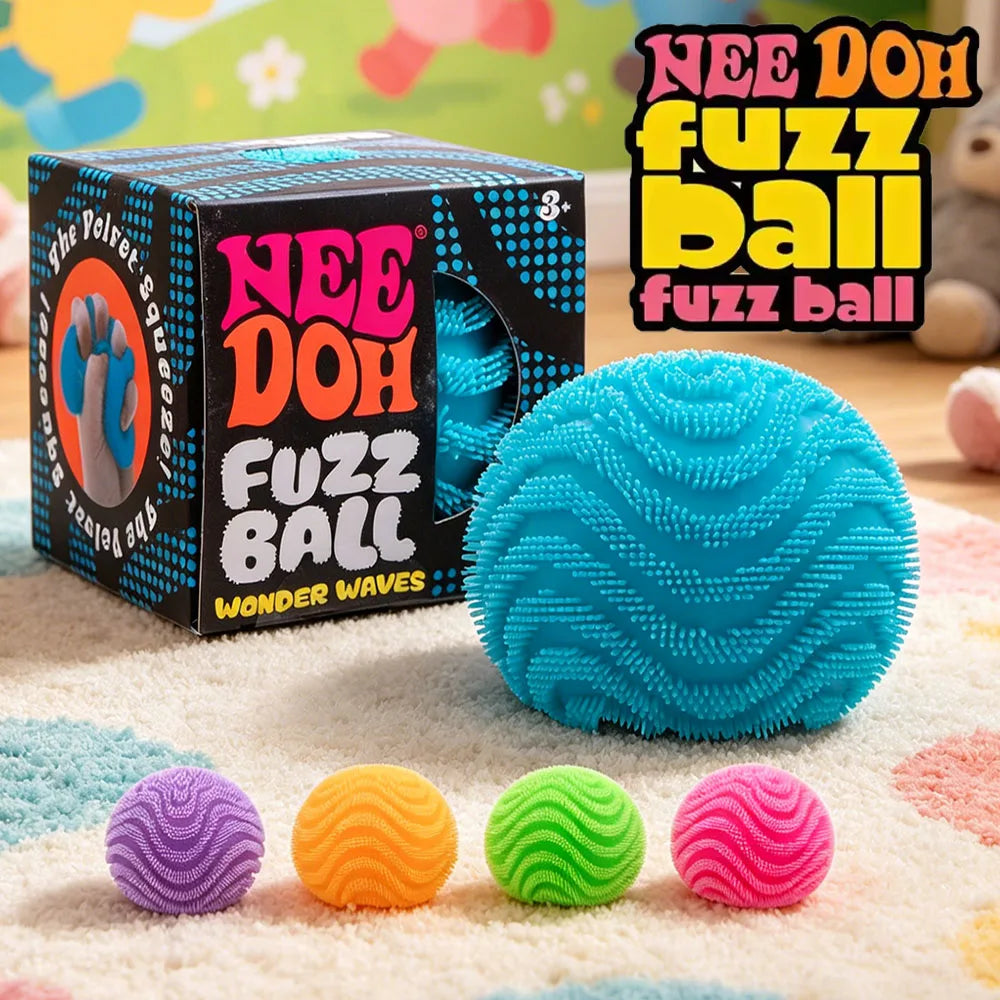 Needoh Fuzz Ball Blind Box Series Desktop Ornament Stress Relief Toys Suitable for People under Pressure Fun Soft Stress Ball