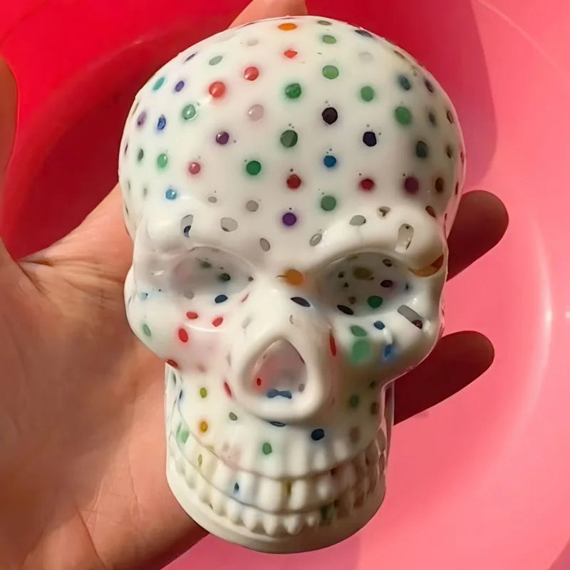 Squishy Skull Pimple Popping Squeeze Toys Creative Venting Tool Sensory Design Soft Fidget Toy Adults Relieve Anxiety Gifts
