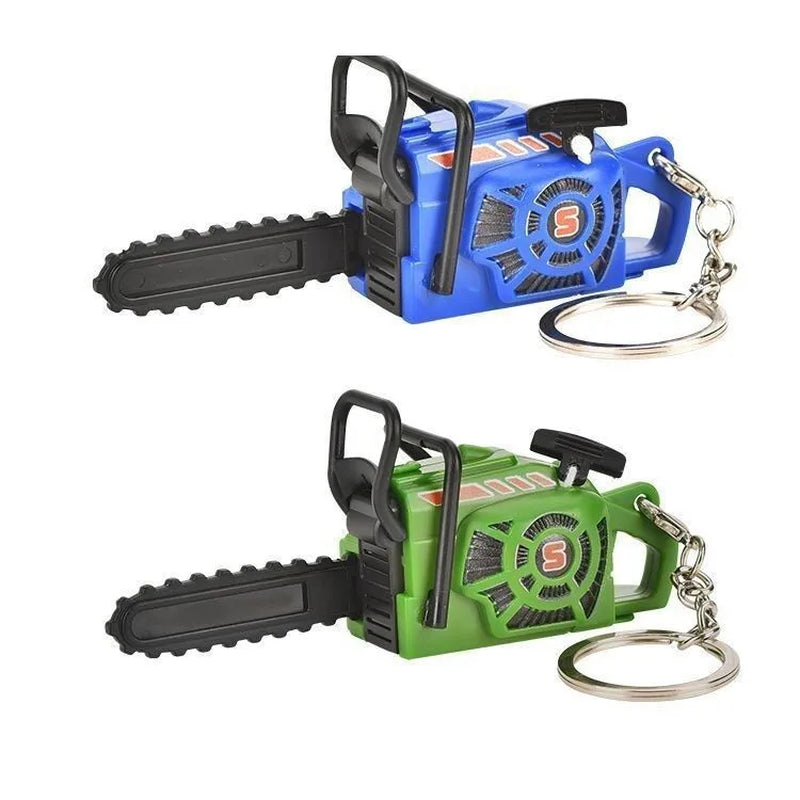 Red Chainsaw Keychain Stress Relief Toy for Keys Backpack Bag Realistic Sound Mini Chainsaw Toy Funny Gift Gadget Key Ring Chain