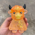 Cute Maltose Squishy Glitter Highland Cow Squeeze Toys Soft Animal Slow Rising anti Stress Relieve Anxiety Sensory Fidget Toy
