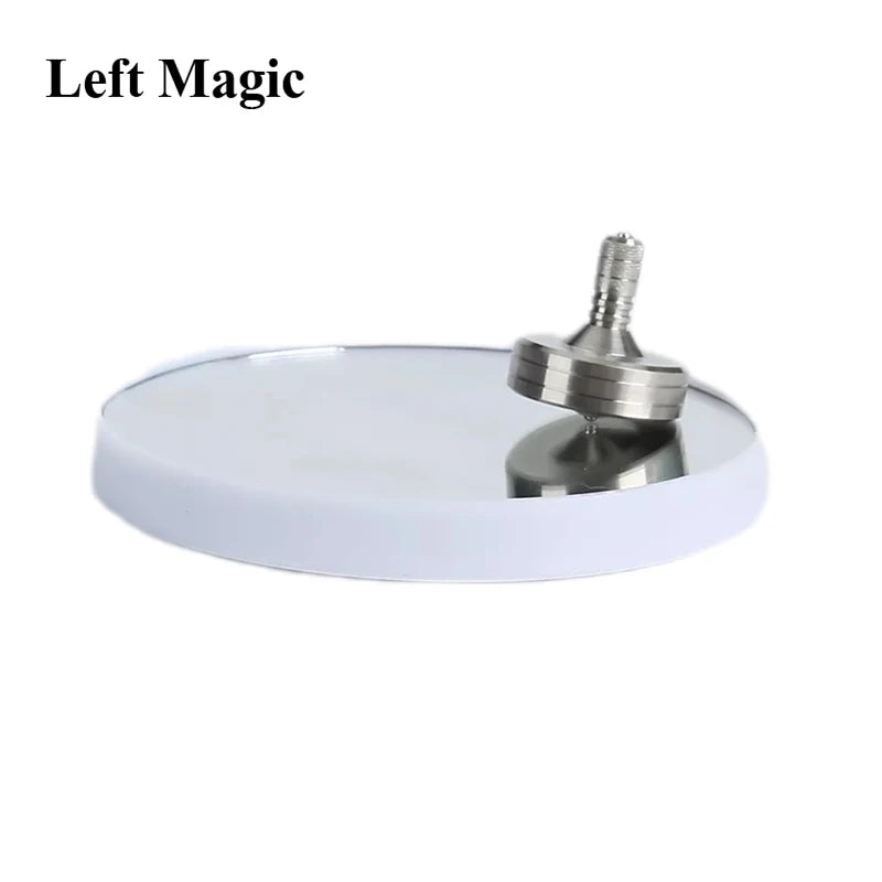 Schulte Forever Edc Metal Spinning Top Magic Tricks with Base Inception for Exquisite Collection Decor Stainless Steel Flip