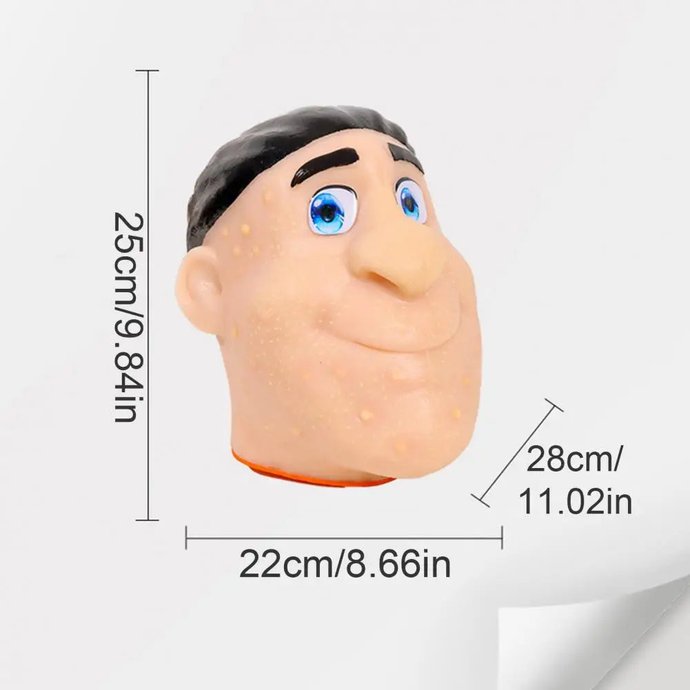 Man Head Pimple Popping Toy with Tweezers Anxiety Stress Relief Acne Popping Blackheads Removal Decompression Sensory Toy