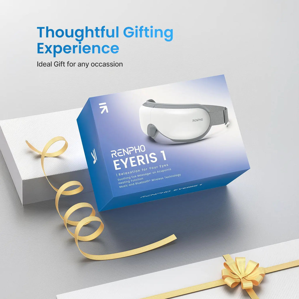 Transform Your Self-Care Routine with the RENPHO Eyeris 1 Eye Massager - Heat & Bluetooth for Ultimate Relaxation
