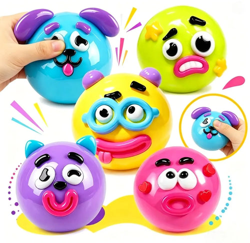 2026 New Dog Face Swap Squishy Toy, Soft Slow Rise Squeeze Toy, Moldable Stress Relief Sensory Toy for Anxiety Relief