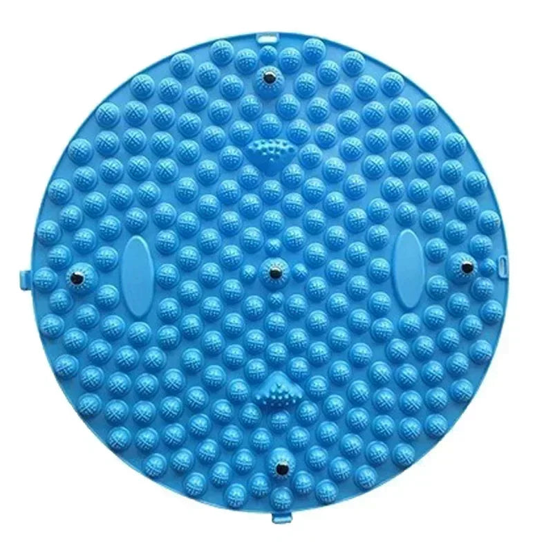 Acupressure Mat for Foot Massage, Foldable Yoga Mat for Living Room and Gym, Round