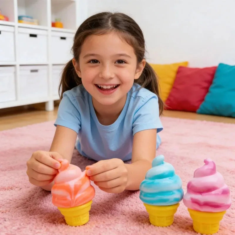 Ice Cream Shaped Decompression Needoh Nice Cream Cone Surprise Stress Relief Squeeze Party Gifts Ornaments