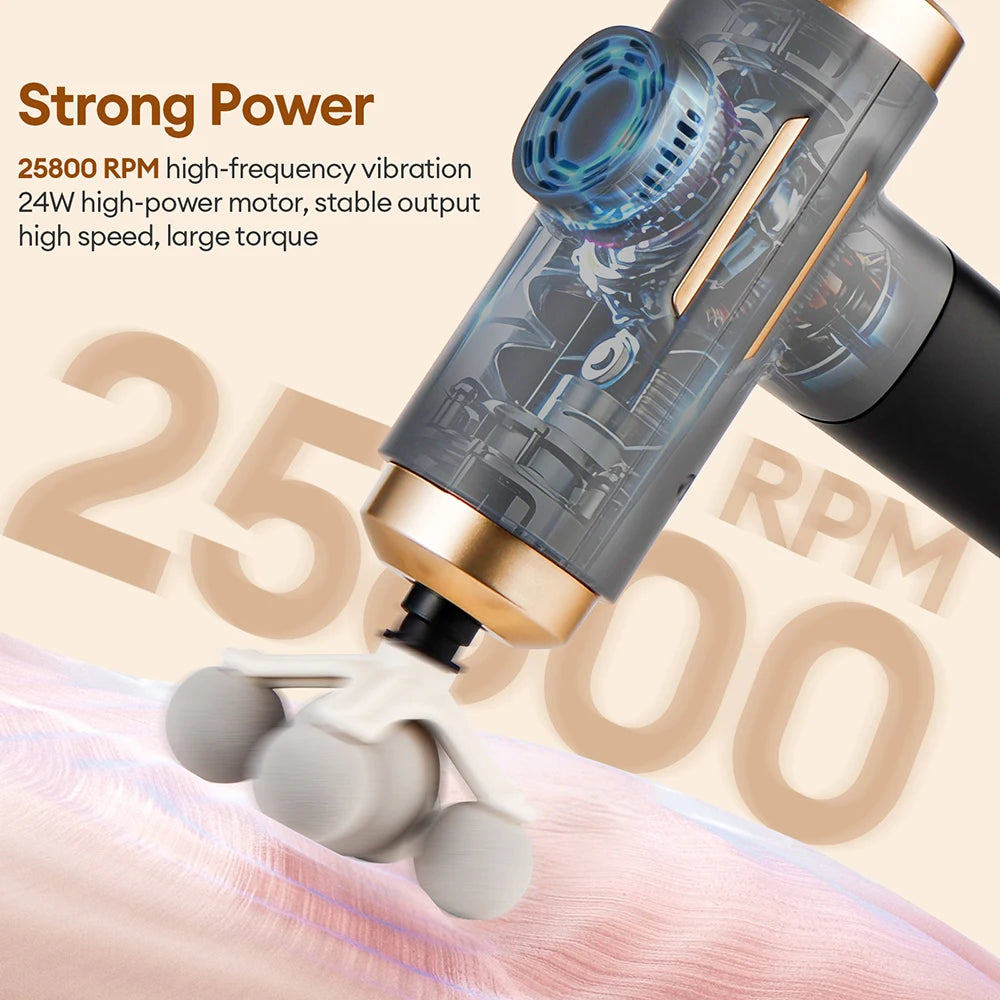 99-Level Electric Massage Gun - High-Frequency Vibration Device for Deep Tissue Muscle Relief in Arms and Legs