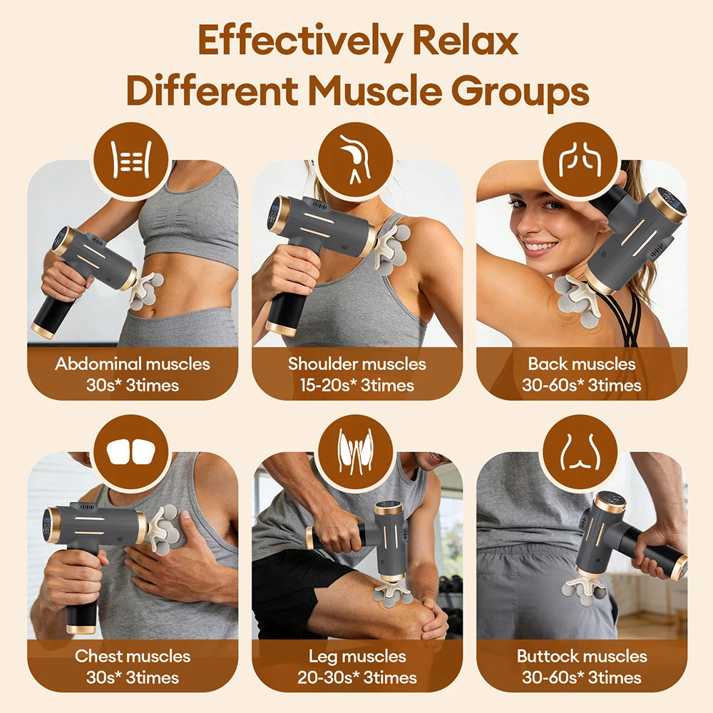 99-Level Electric Massage Gun - High-Frequency Vibration Device for Deep Tissue Muscle Relief in Arms and Legs