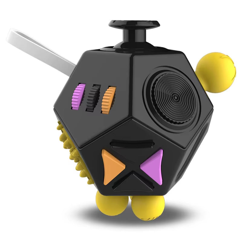Fidget Cube EDC anti Stress Relief Toys Anxiety Antistress Sensory Fidgeting Dice Toy for Kids Adults Autism ADHD Focus 12 Sides