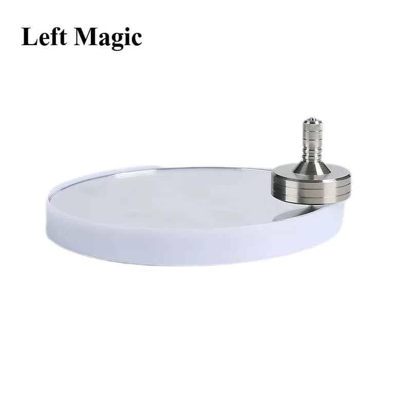 Schulte Forever Edc Metal Spinning Top Magic Tricks with Base Inception for Exquisite Collection Decor Stainless Steel Flip