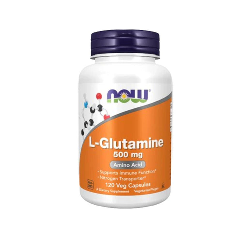 NOW Foods Supplements, L-Glutamine 500 Mg, Nitrogen Transporter*, Amino Acid, 120 Veg Capsules