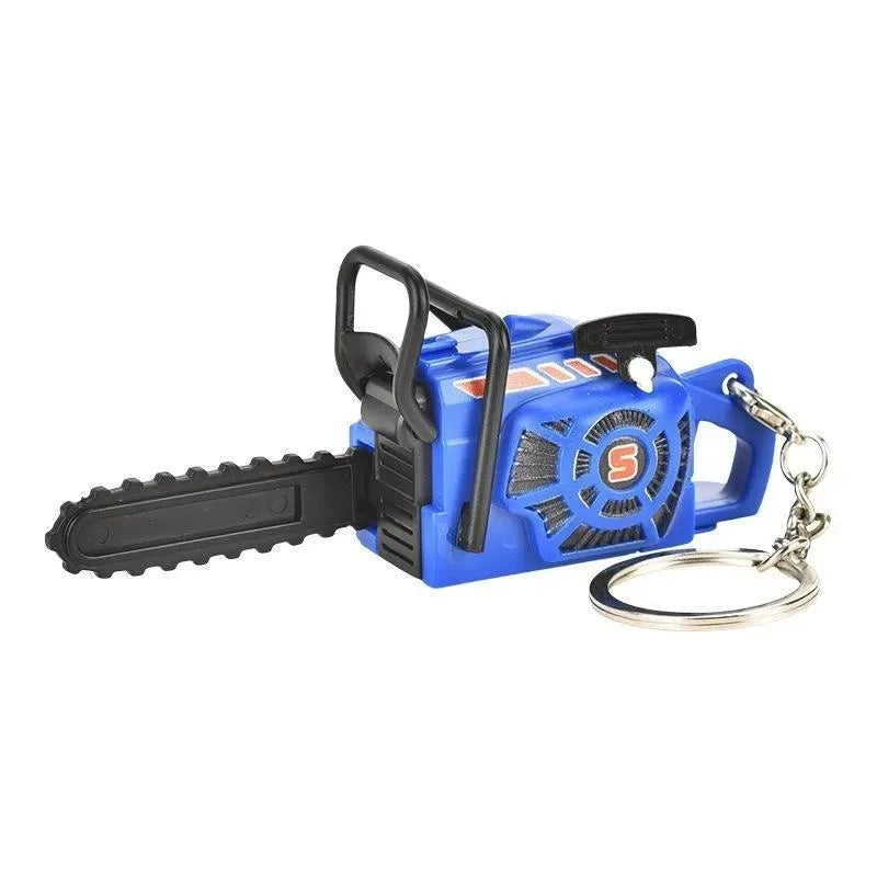 Red Chainsaw Keychain Stress Relief Toy for Keys Backpack Bag Realistic Sound Mini Chainsaw Toy Funny Gift Gadget Key Ring Chain