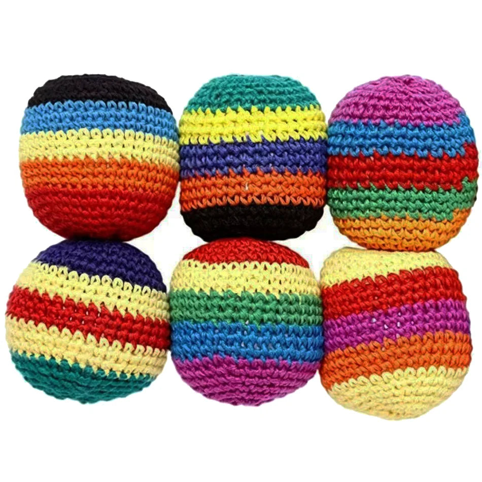 Soft Handmade Footbag Sacks Juggling Balls for Children Durable Sports Toy for Playground Activities