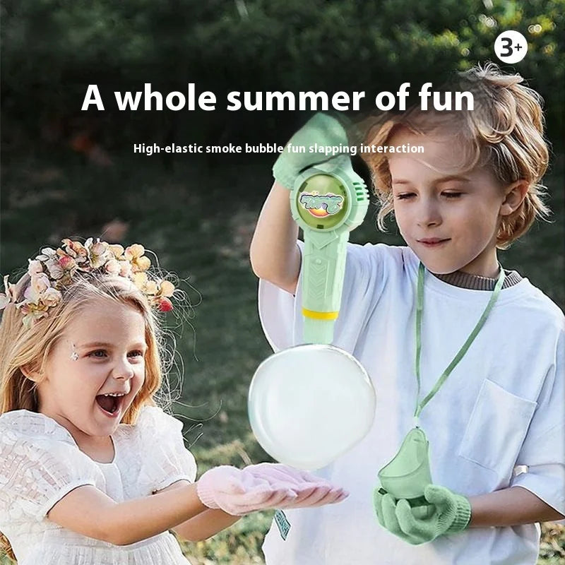 Smog Bubble Machine with Portable Bubble Blower Includes Bubble Water Bottles Children'S Birthday Gifts Outdoor Entertainment