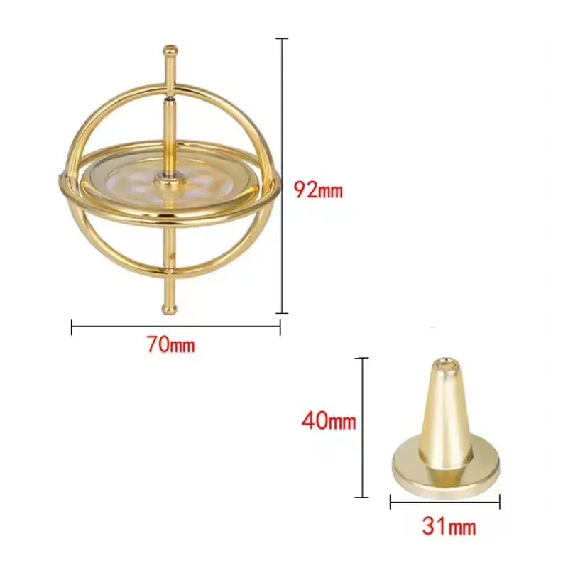 Anti-Gravity Finger Gyroscope Self-Balancing Gyroscope Stress Relief Spin Toy Decompression Educational Toy Metal Spinning Top
