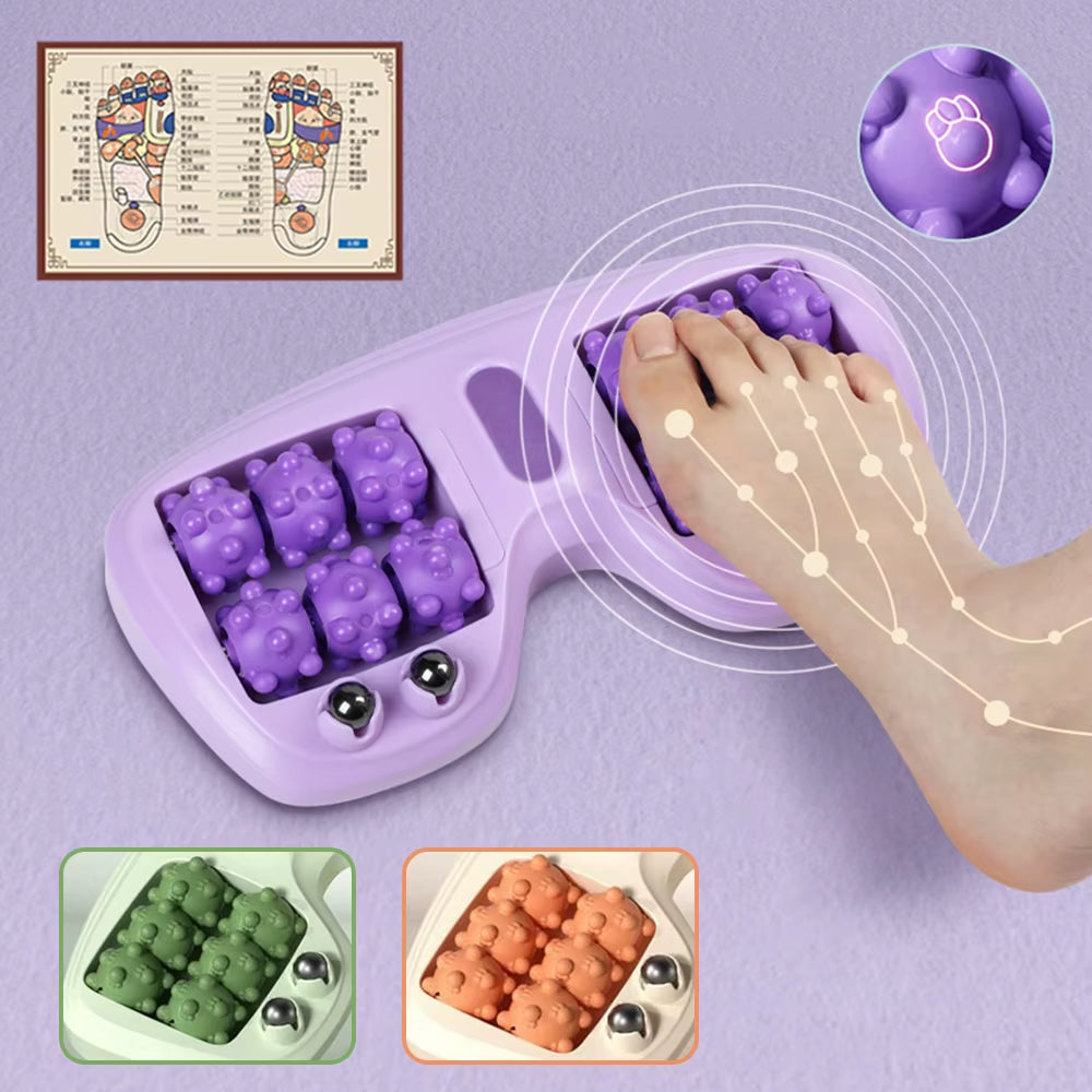 Foot Roller Massager Foot Massage Magnetic Bead Roller Multi-Point Foot Massage Foot Therapy Rubbing Foot Massager Tri Color
