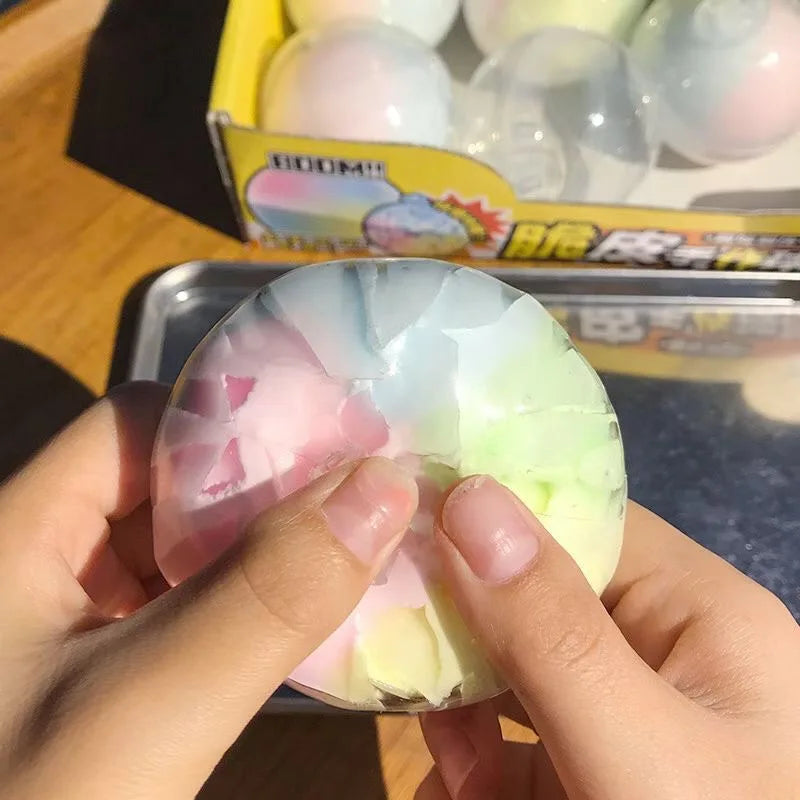 Colorful Crispy Stress Balls Pinch Toy Stress Relief Squeeze Wax Coating Balls for Home Office Relax Squeeze Party Gifts