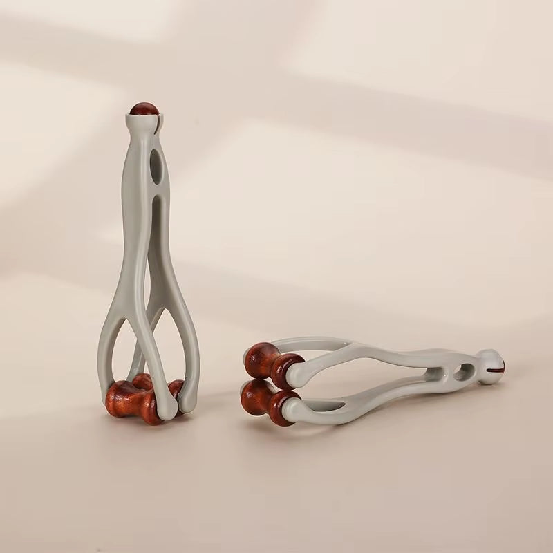 Finger Massager Wooden Roller Acupressure Tool for Hand Joint Relief Finger Stretching Exercise