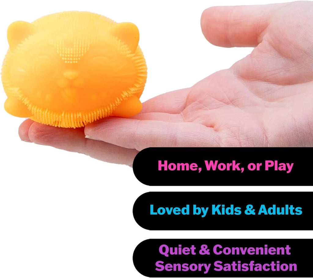Needoh Fuzz Ball Wild Cats Series Desktop Ornament Stress Relief Toys Suitable for People under Pressure Fun Soft Stress Ball