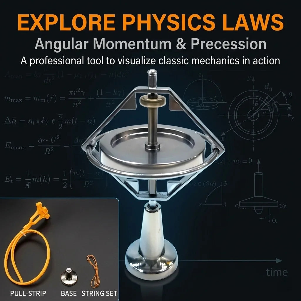 Metal Square Frame Mechanical Gyroscope Anti-Gravity STEM Physics Toy Training Stress Relief Decompression Toy Adults Gifts
