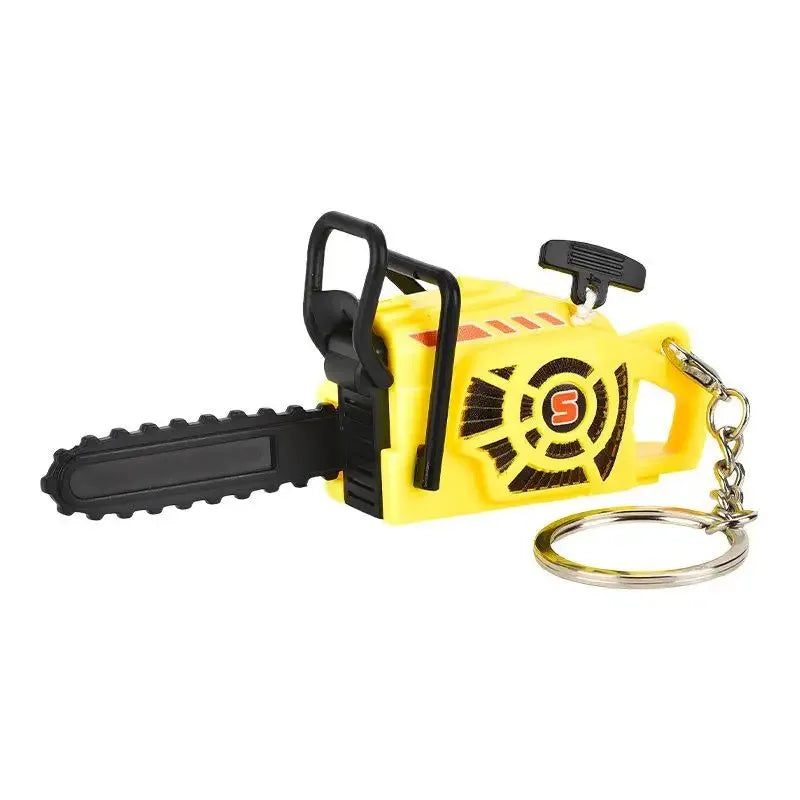 Red Chainsaw Keychain Stress Relief Toy for Keys Backpack Bag Realistic Sound Mini Chainsaw Toy Funny Gift Gadget Key Ring Chain