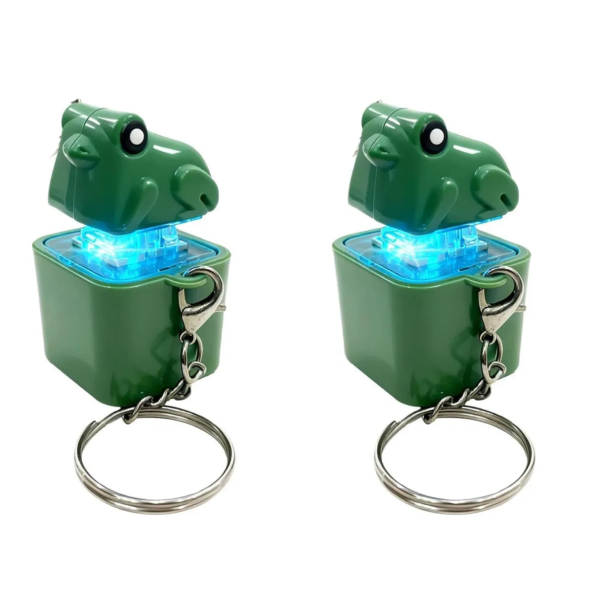 Frog Croaking Fidget Toy Frog Croaking Keychain with Sound LED Lights Stuff Fun Gift for Kids Boys Girls