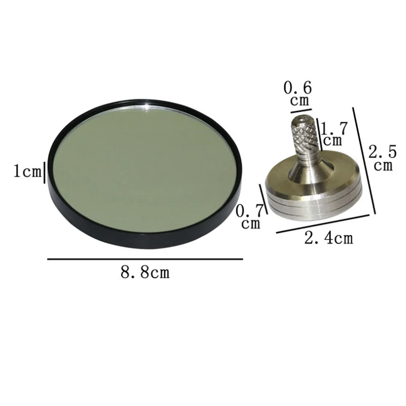 Schulte Forever Edc Metal Spinning Top Magic Tricks with Base Inception for Exquisite Collection Decor Stainless Steel Flip
