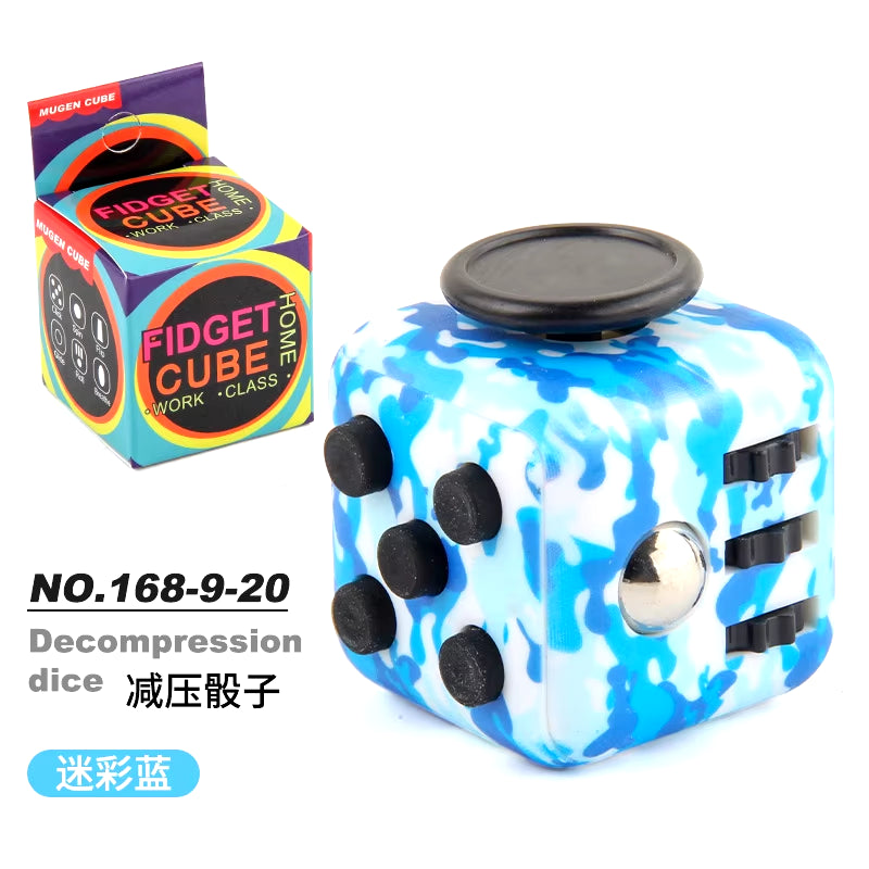 Solid Color Fidget Decompression Dice for Release Stress Autism Anxiety Relieve Adult Kids Stress Relief Anti-Stress Fingertip