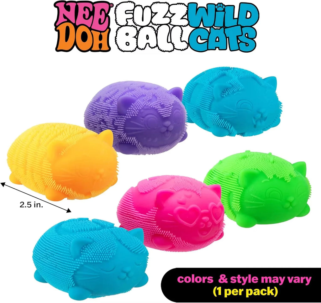 Needoh Fuzz Ball Wild Cats Series Desktop Ornament Stress Relief Toys Suitable for People under Pressure Fun Soft Stress Ball