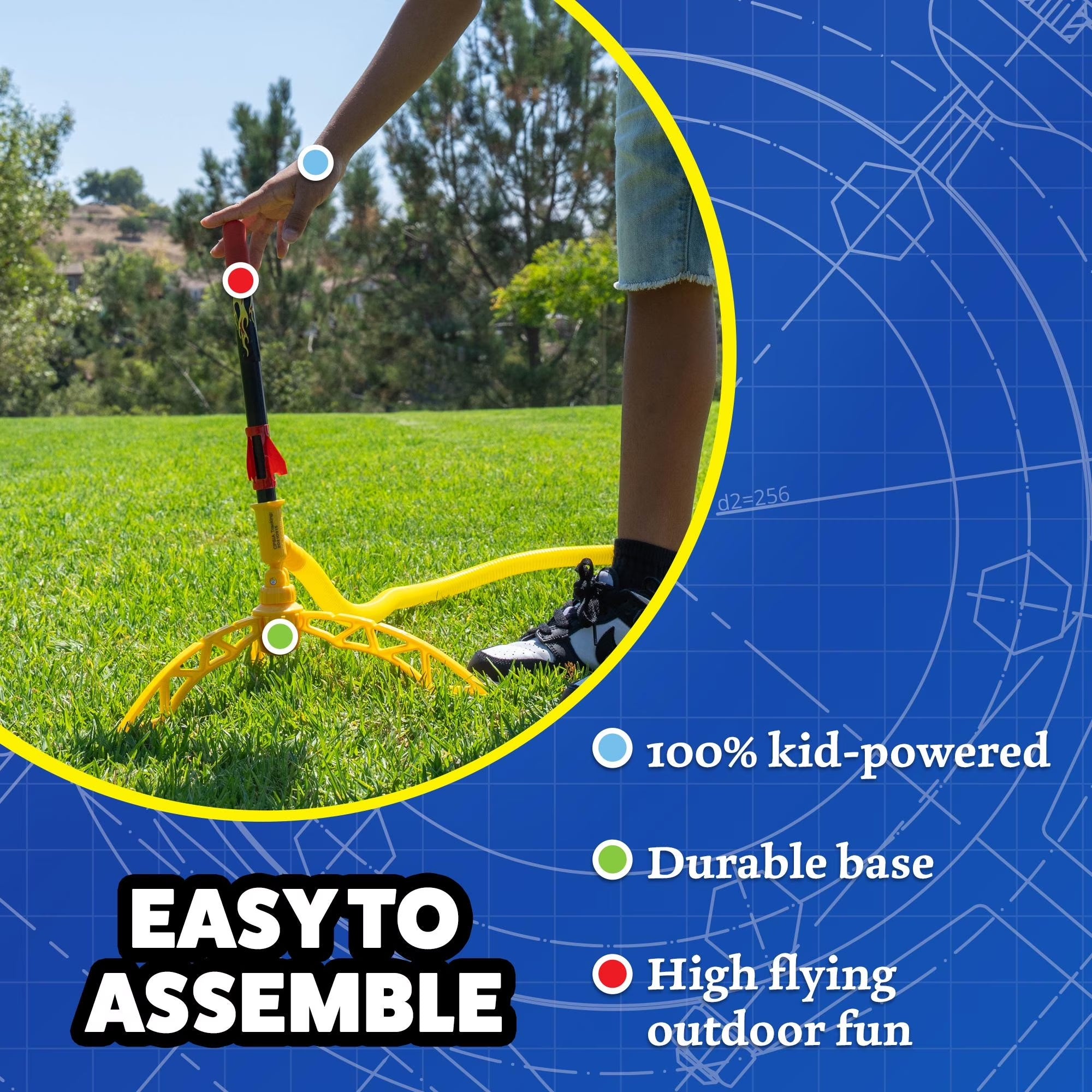 ® X-Treme, 6 Rockets - Outdoor Rocket Toy Gift for Boys and Girls-Comes with Rocket Launcher - Ages 9 Years and Up