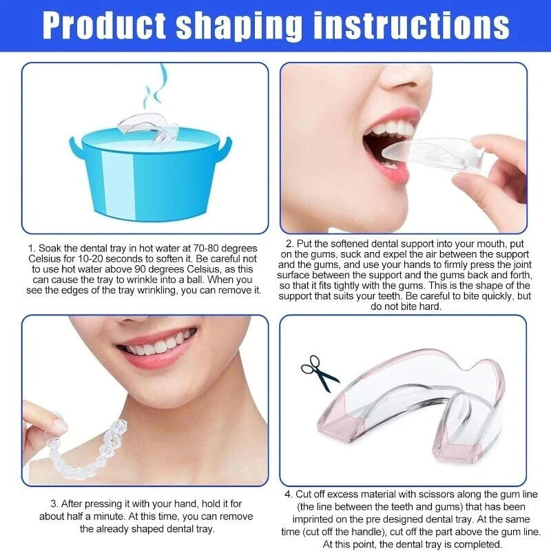 Stop Snoring Mouthpiece Sleep Apnea Guard Bruxism anti Snore Pure Grind Aid Tray
