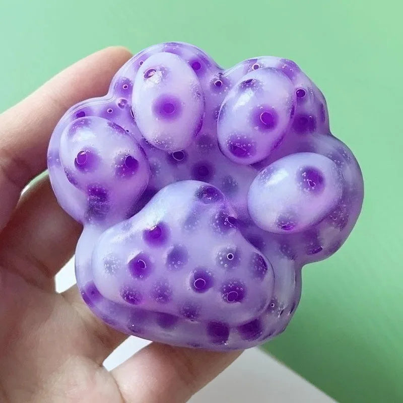 Squishy Cat Paws Poping Pimple Squeeze Toy Soft Cute Squeeze Blackheads Fidgets Toys for Adults Decompression Venting Gift