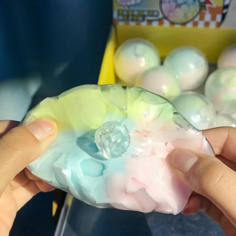 Colorful Crispy Stress Balls Pinch Toy Stress Relief Squeeze Wax Coating Balls for Home Office Relax Squeeze Party Gifts
