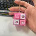 In Stock Sanrio Pendant Kawaii Japanese Cartoon Hello Kitty Healing and Decompression Four Panel Button Keychain Backpack Pendan