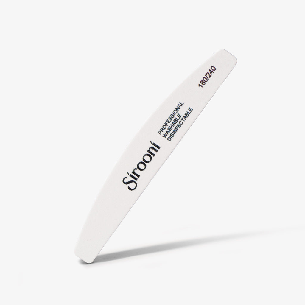Nail File Half Moon White 25 PCS 180/240 GRIT