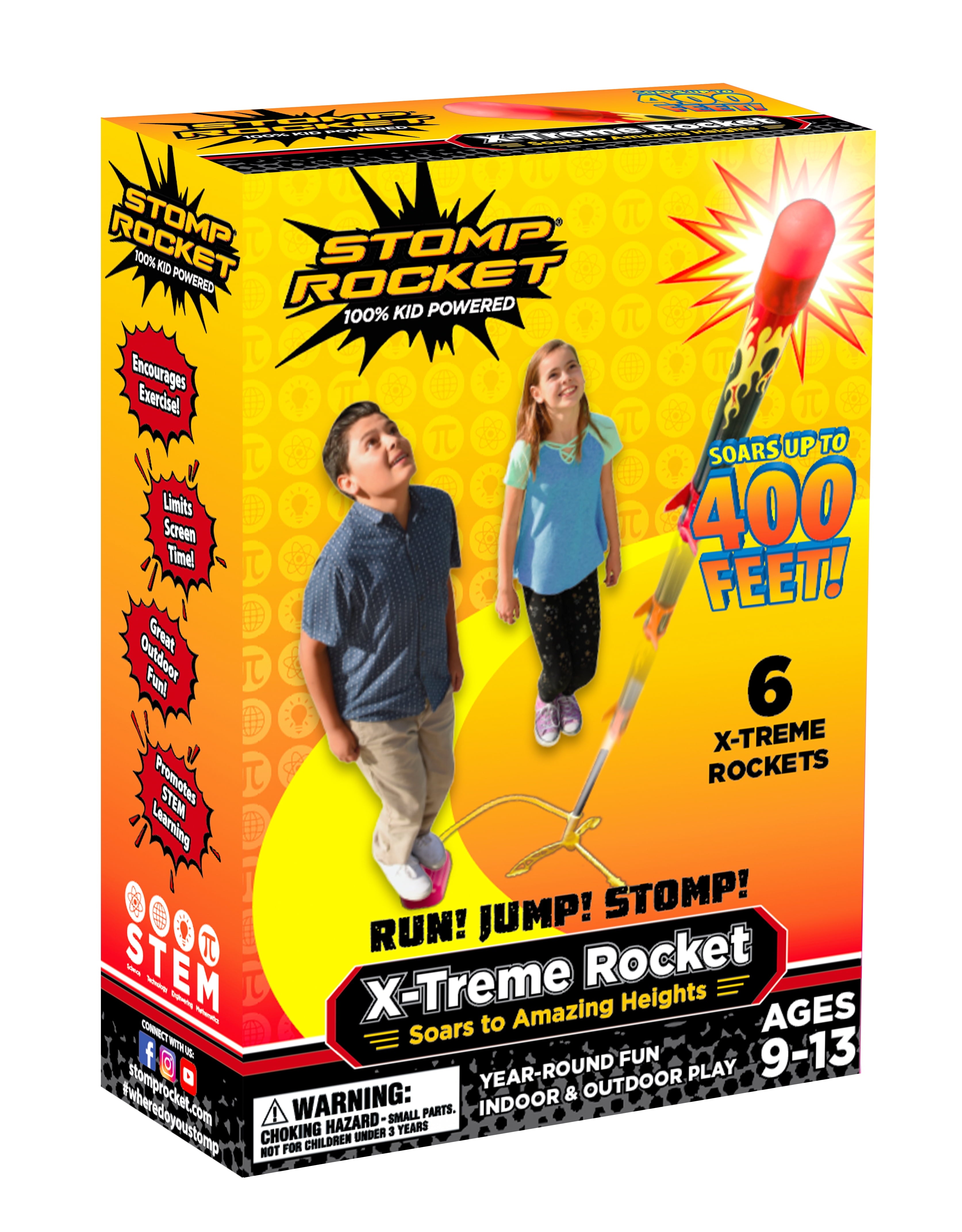 ® X-Treme, 6 Rockets - Outdoor Rocket Toy Gift for Boys and Girls-Comes with Rocket Launcher - Ages 9 Years and Up