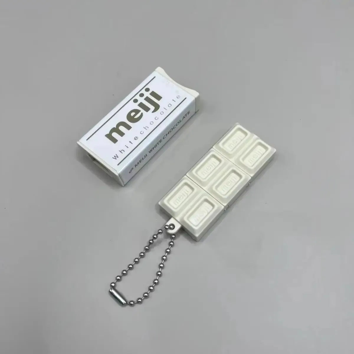 Simulated Meiji Chocolate Fidget Toy Bendy Snap-And-Play Stress Relief Jp Style Keychain Pendant Funny Gifts Creative Gadgets