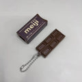 Simulated Meiji Chocolate Fidget Toy Bendy Snap-And-Play Stress Relief Jp Style Keychain Pendant Funny Gifts Creative Gadgets