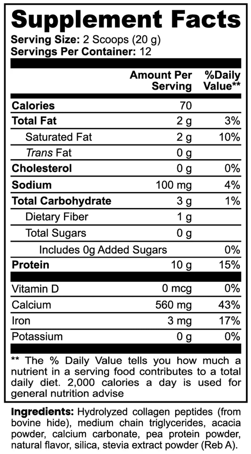 Grass-Fed Collagen Creamer (Vanilla)